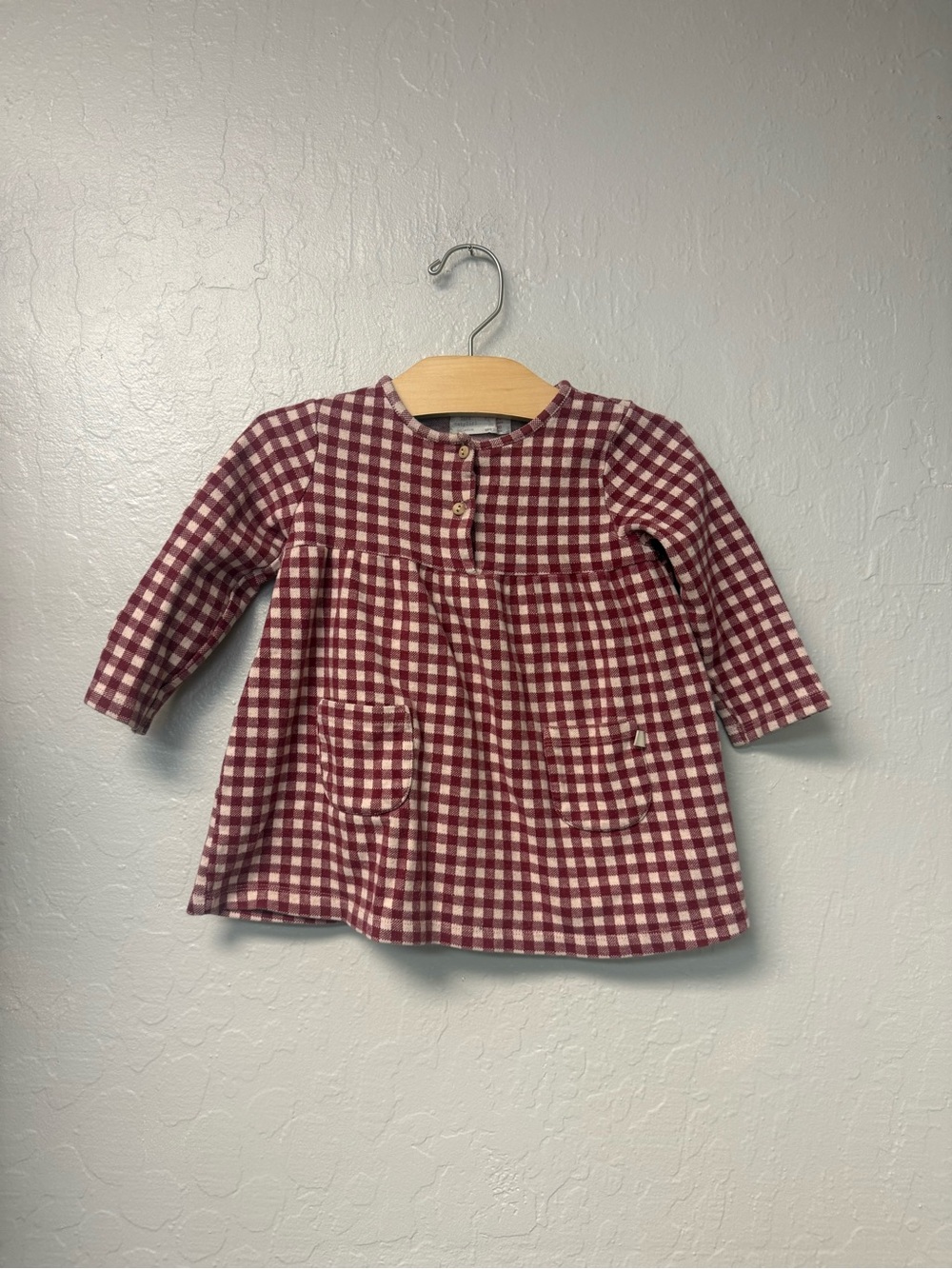$23 ADD ON zara red gingham plaid long‎ sleeve dress 2-3Y janie and jack h&m